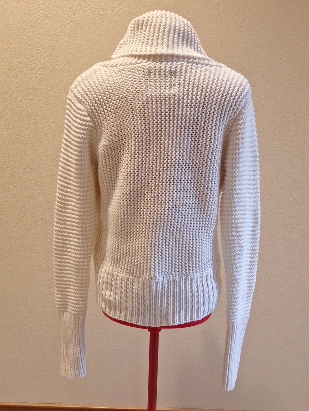 American Eagle Outfitters Cream Chunky Knit Cowl Sweater Size L